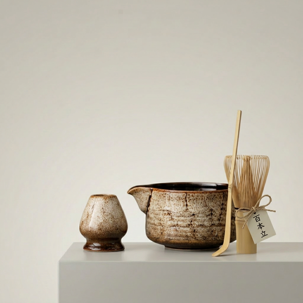 Brown matcha set (4pcs)
